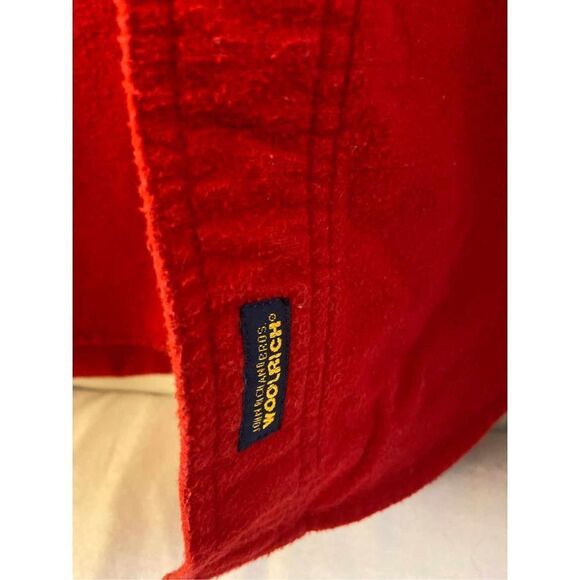 Woolrich red flannel shirt Mens xl buttons 100 cotton LS - Picture 6 of 7